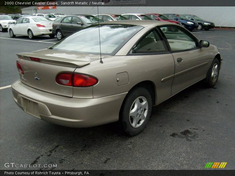 Sandrift Metallic / Neutral 2000 Chevrolet Cavalier Coupe