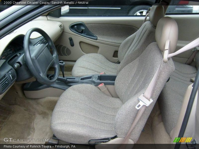 Sandrift Metallic / Neutral 2000 Chevrolet Cavalier Coupe