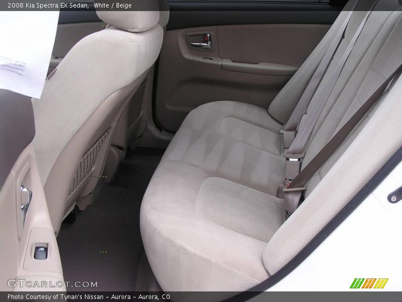 White / Beige 2008 Kia Spectra EX Sedan