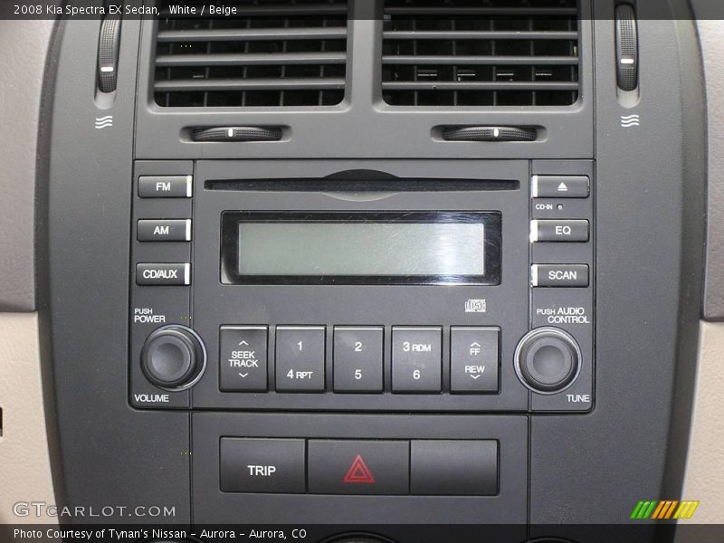 White / Beige 2008 Kia Spectra EX Sedan