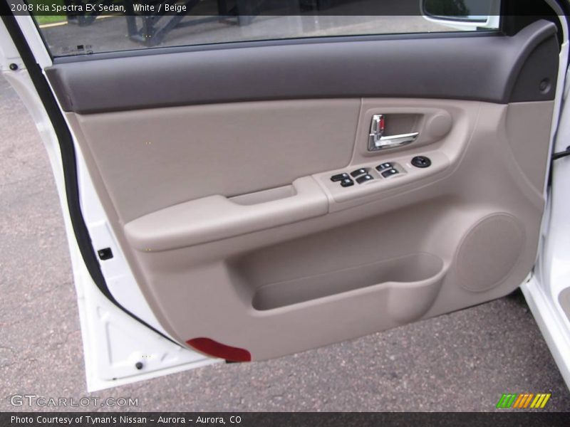 White / Beige 2008 Kia Spectra EX Sedan