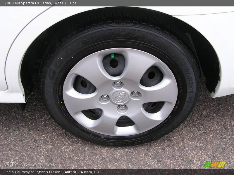 White / Beige 2008 Kia Spectra EX Sedan