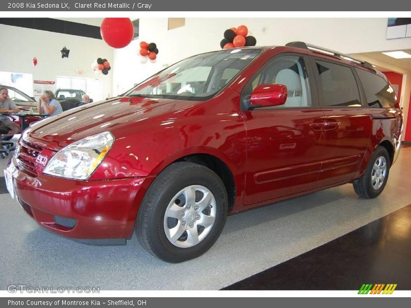 Claret Red Metallic / Gray 2008 Kia Sedona LX