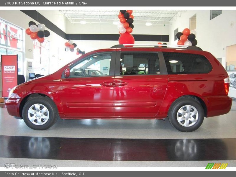 Claret Red Metallic / Gray 2008 Kia Sedona LX