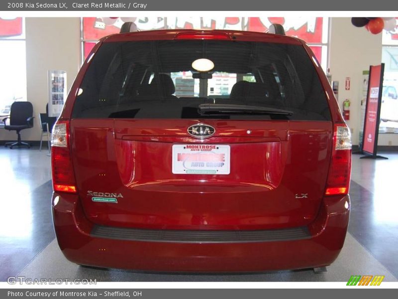 Claret Red Metallic / Gray 2008 Kia Sedona LX
