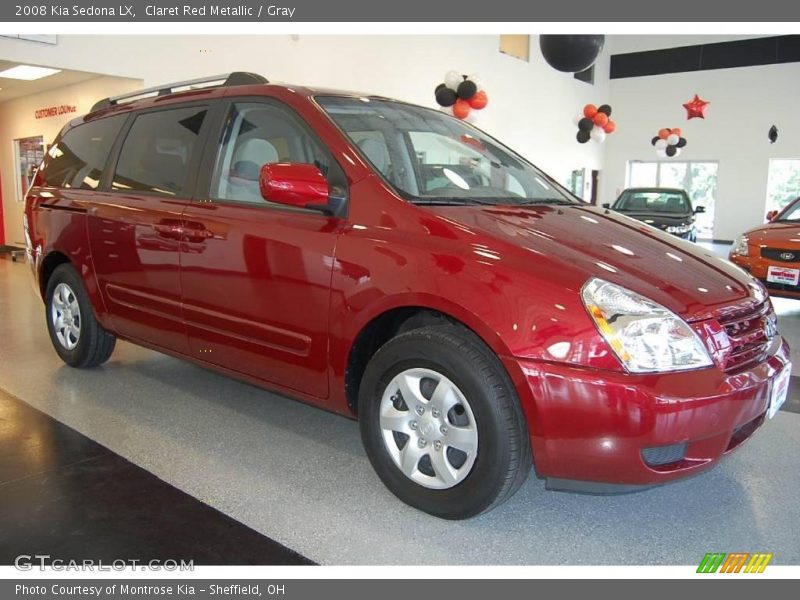 Claret Red Metallic / Gray 2008 Kia Sedona LX