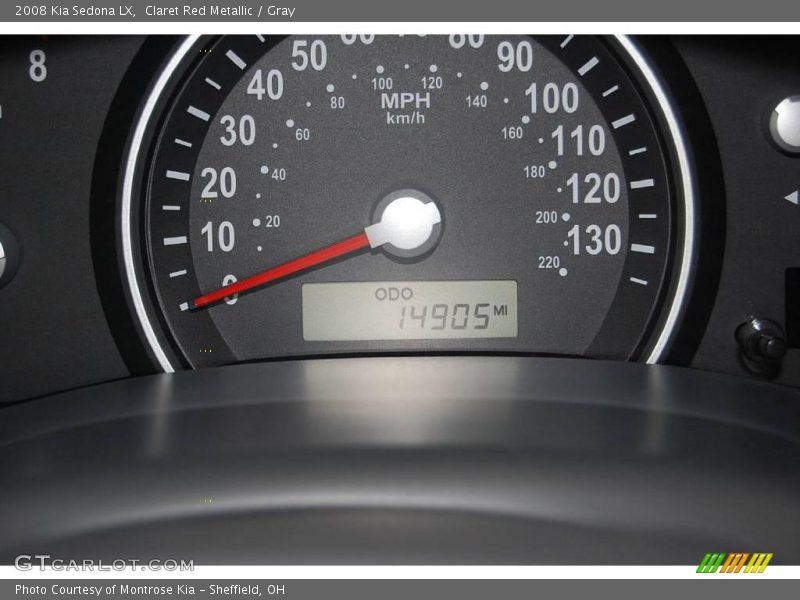 Claret Red Metallic / Gray 2008 Kia Sedona LX