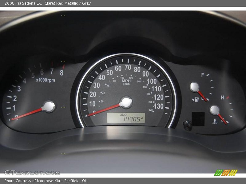 Claret Red Metallic / Gray 2008 Kia Sedona LX