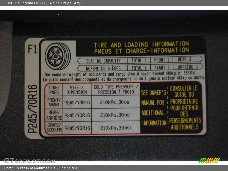 Alpine Gray / Gray 2008 Kia Sorento LX 4x4