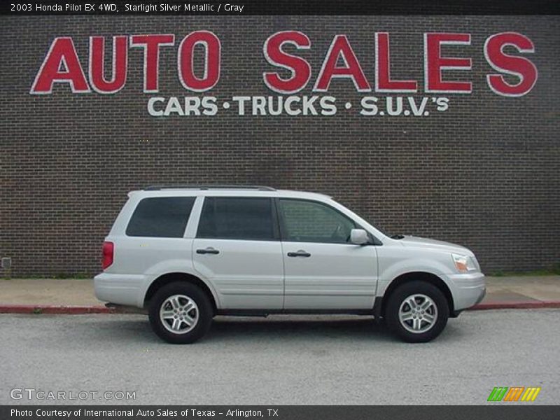 Starlight Silver Metallic / Gray 2003 Honda Pilot EX 4WD