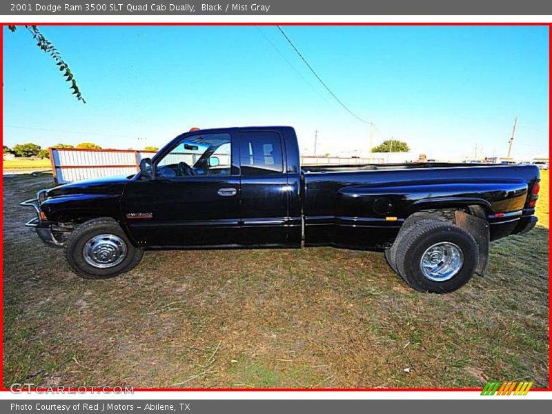 Black / Mist Gray 2001 Dodge Ram 3500 SLT Quad Cab Dually