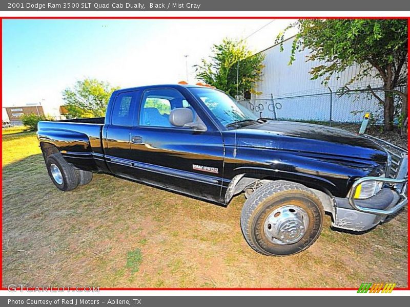 Black / Mist Gray 2001 Dodge Ram 3500 SLT Quad Cab Dually