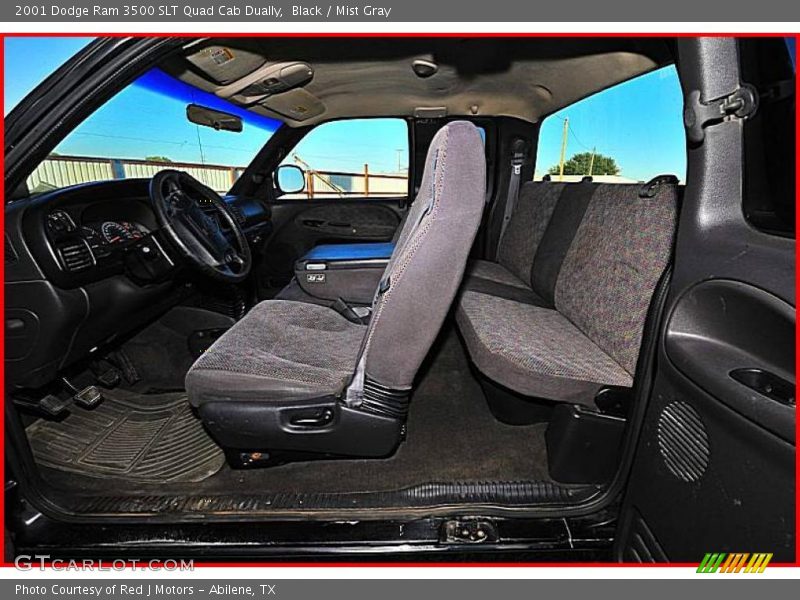 Black / Mist Gray 2001 Dodge Ram 3500 SLT Quad Cab Dually