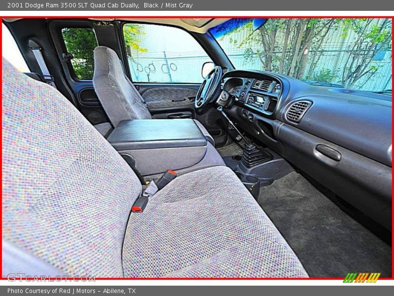 Black / Mist Gray 2001 Dodge Ram 3500 SLT Quad Cab Dually