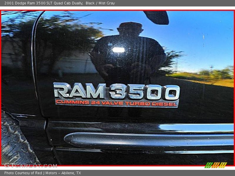 Black / Mist Gray 2001 Dodge Ram 3500 SLT Quad Cab Dually
