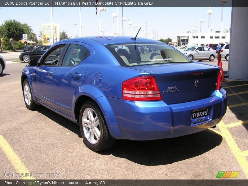 Marathon Blue Pearl / Dark Slate Gray/Light Slate Gray 2008 Dodge Avenger SXT