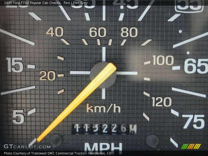 Red / Flint Grey 1995 Ford F700 Regular Cab Chassis