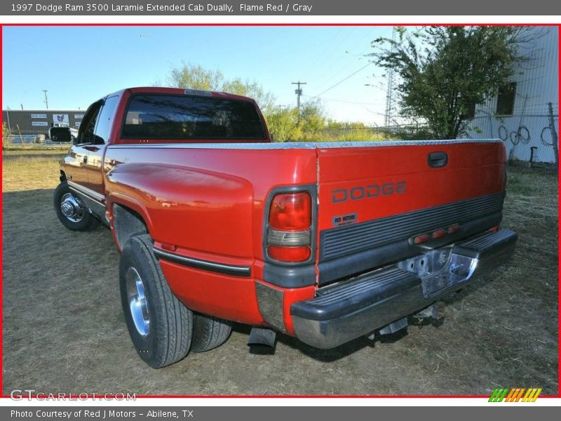 Flame Red / Gray 1997 Dodge Ram 3500 Laramie Extended Cab Dually