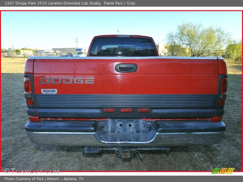 Flame Red / Gray 1997 Dodge Ram 3500 Laramie Extended Cab Dually