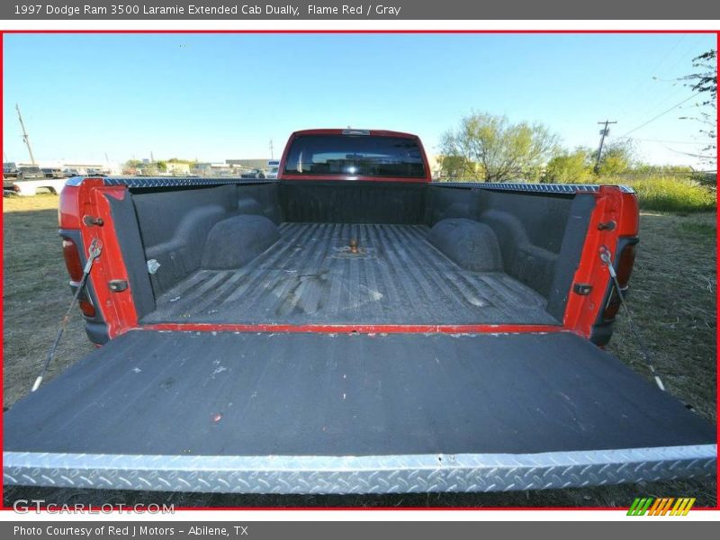 Flame Red / Gray 1997 Dodge Ram 3500 Laramie Extended Cab Dually