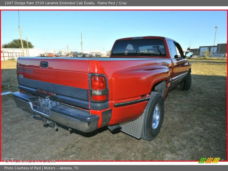 Flame Red / Gray 1997 Dodge Ram 3500 Laramie Extended Cab Dually
