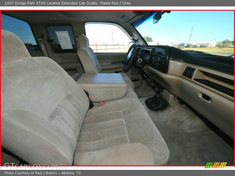 Flame Red / Gray 1997 Dodge Ram 3500 Laramie Extended Cab Dually