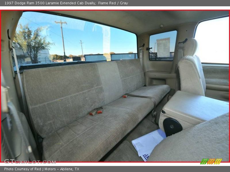 Flame Red / Gray 1997 Dodge Ram 3500 Laramie Extended Cab Dually