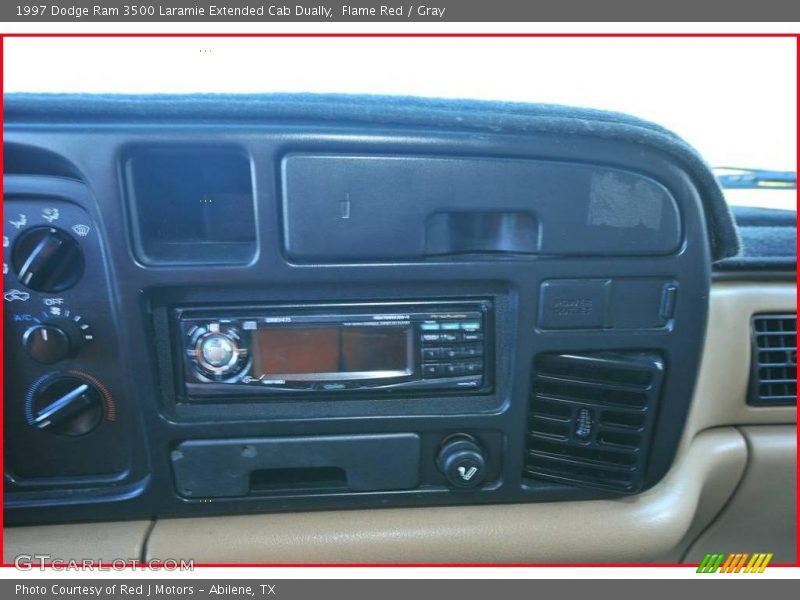 Flame Red / Gray 1997 Dodge Ram 3500 Laramie Extended Cab Dually
