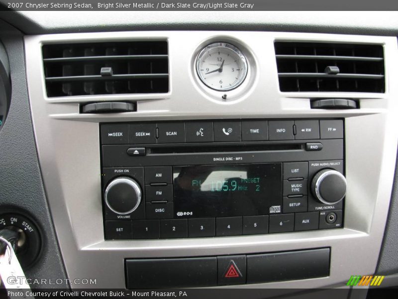 Bright Silver Metallic / Dark Slate Gray/Light Slate Gray 2007 Chrysler Sebring Sedan