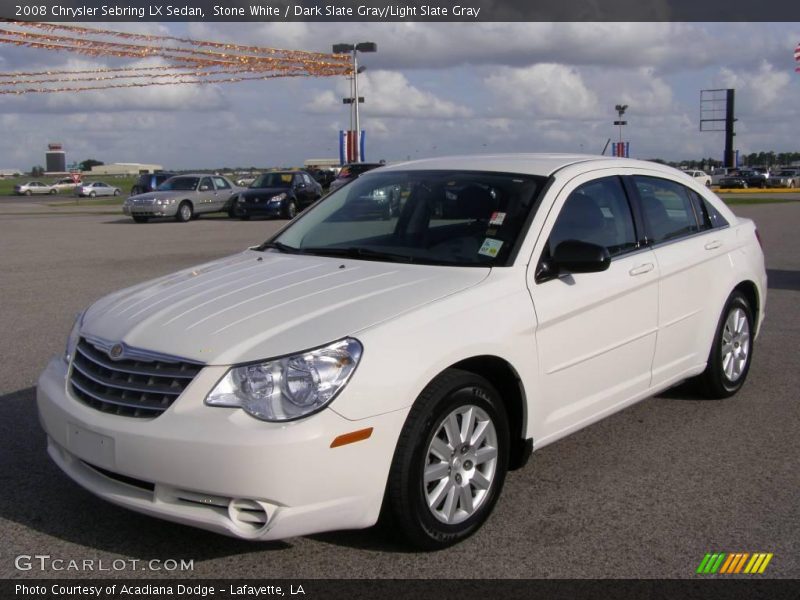 Stone White / Dark Slate Gray/Light Slate Gray 2008 Chrysler Sebring LX Sedan