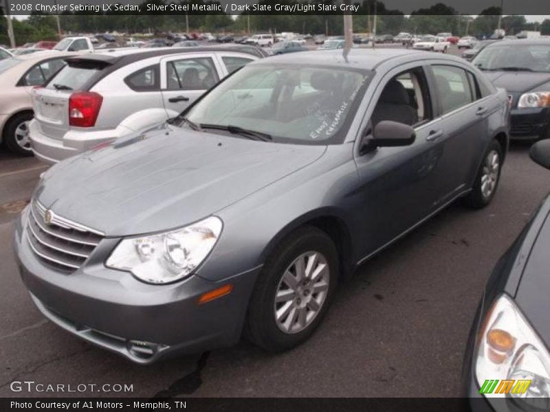 Silver Steel Metallic / Dark Slate Gray/Light Slate Gray 2008 Chrysler Sebring LX Sedan