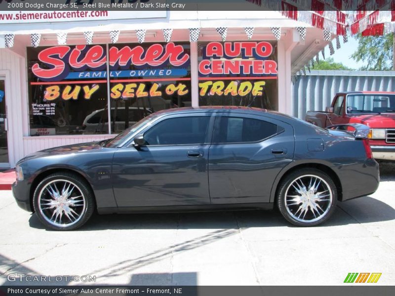 Steel Blue Metallic / Dark Slate Gray 2008 Dodge Charger SE
