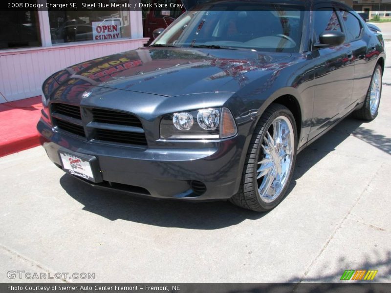 Steel Blue Metallic / Dark Slate Gray 2008 Dodge Charger SE
