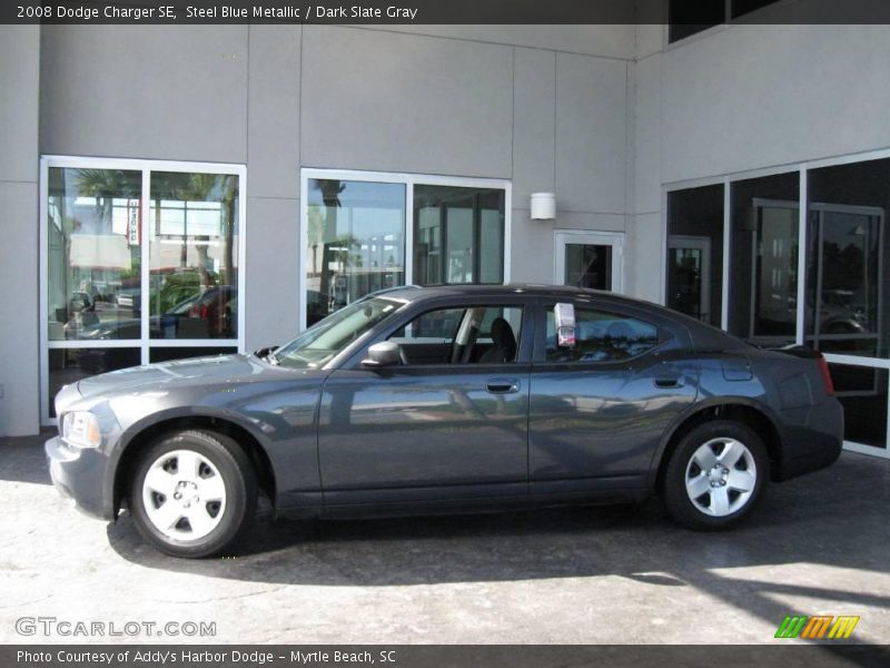 Steel Blue Metallic / Dark Slate Gray 2008 Dodge Charger SE