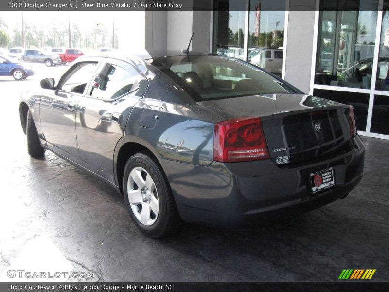 Steel Blue Metallic / Dark Slate Gray 2008 Dodge Charger SE