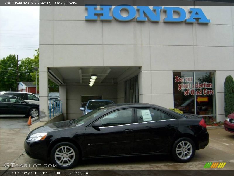 Black / Ebony 2006 Pontiac G6 V6 Sedan