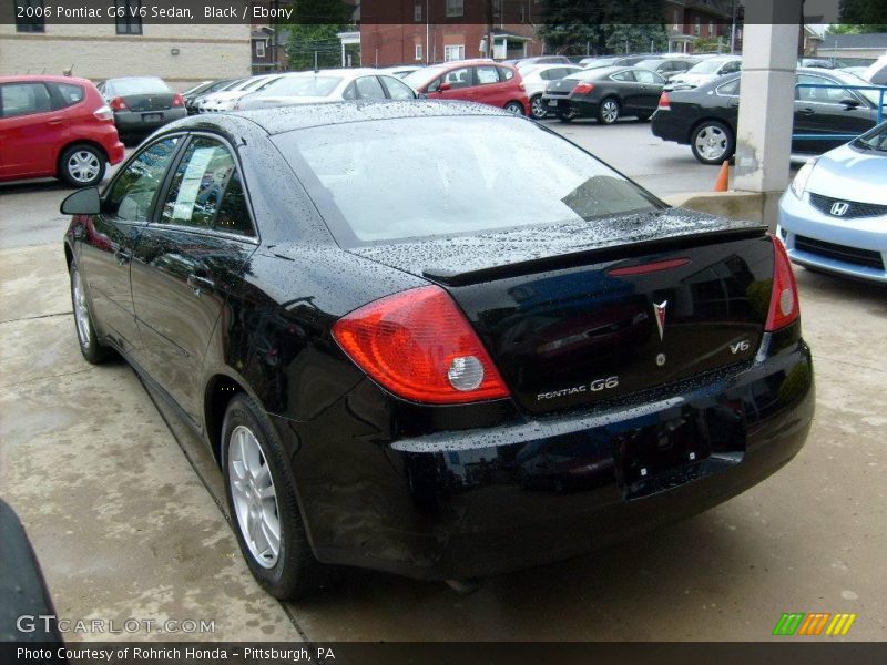 Black / Ebony 2006 Pontiac G6 V6 Sedan