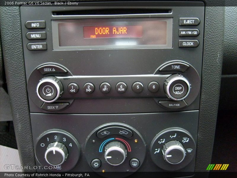 Black / Ebony 2006 Pontiac G6 V6 Sedan