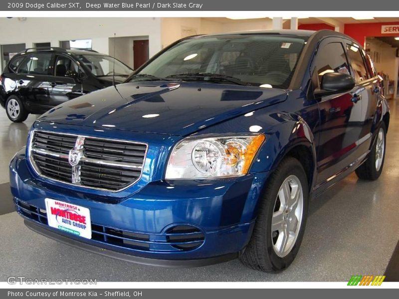 Deep Water Blue Pearl / Dark Slate Gray 2009 Dodge Caliber SXT