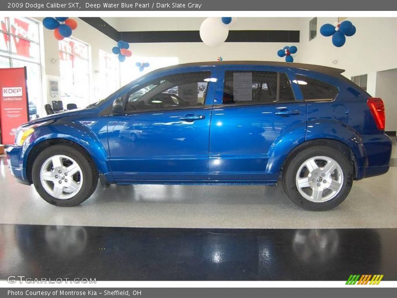 Deep Water Blue Pearl / Dark Slate Gray 2009 Dodge Caliber SXT