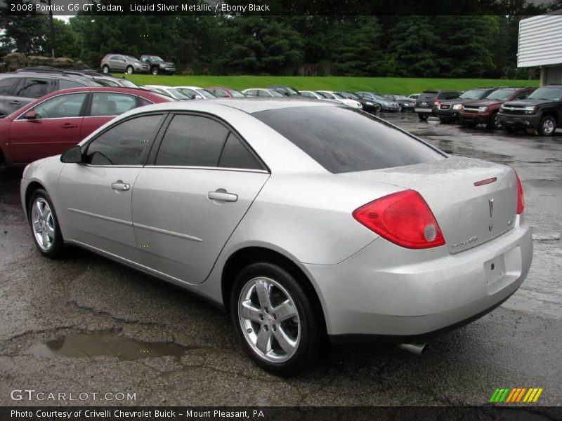 Liquid Silver Metallic / Ebony Black 2008 Pontiac G6 GT Sedan