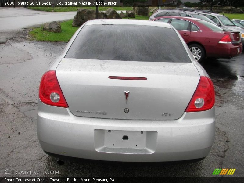 Liquid Silver Metallic / Ebony Black 2008 Pontiac G6 GT Sedan