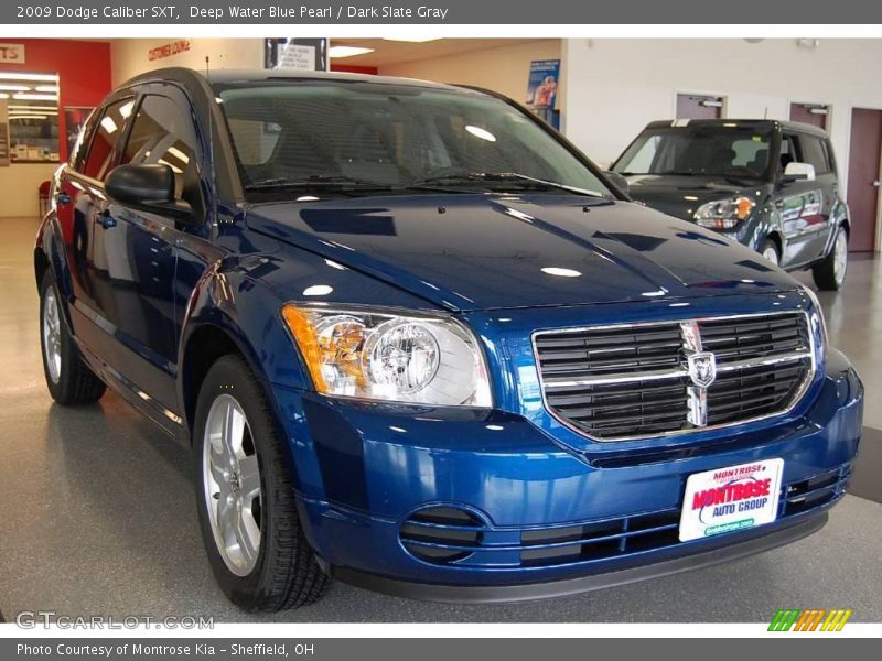 Deep Water Blue Pearl / Dark Slate Gray 2009 Dodge Caliber SXT