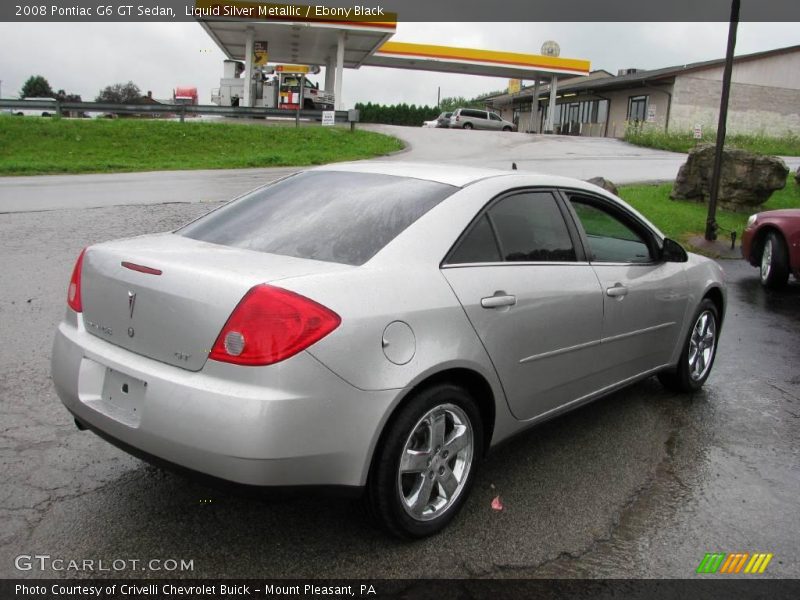 Liquid Silver Metallic / Ebony Black 2008 Pontiac G6 GT Sedan