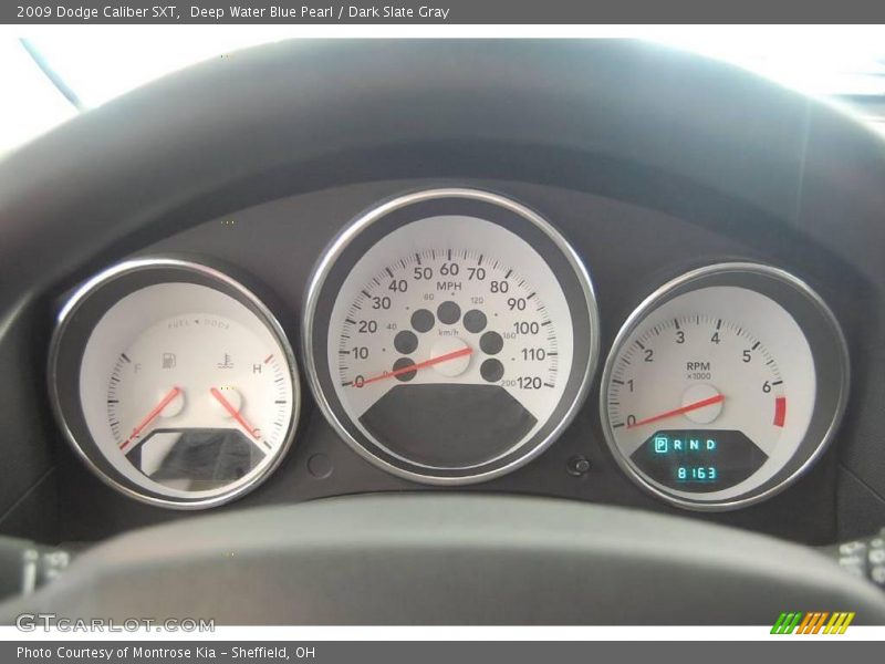 Deep Water Blue Pearl / Dark Slate Gray 2009 Dodge Caliber SXT