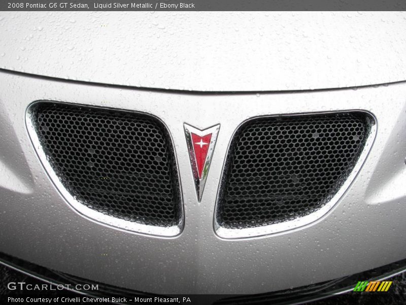 Liquid Silver Metallic / Ebony Black 2008 Pontiac G6 GT Sedan