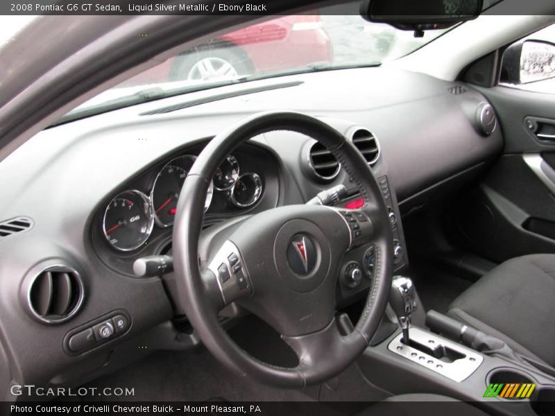 Liquid Silver Metallic / Ebony Black 2008 Pontiac G6 GT Sedan