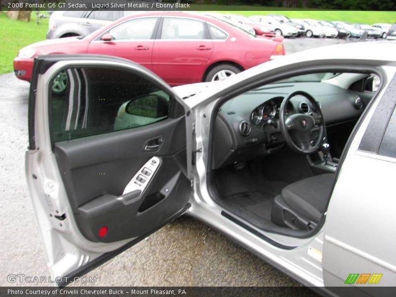 Liquid Silver Metallic / Ebony Black 2008 Pontiac G6 GT Sedan