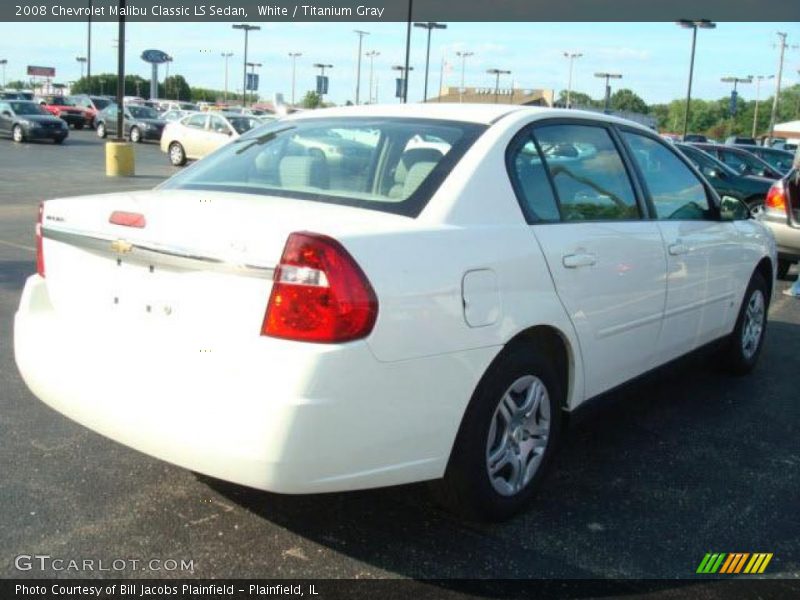 White / Titanium Gray 2008 Chevrolet Malibu Classic LS Sedan