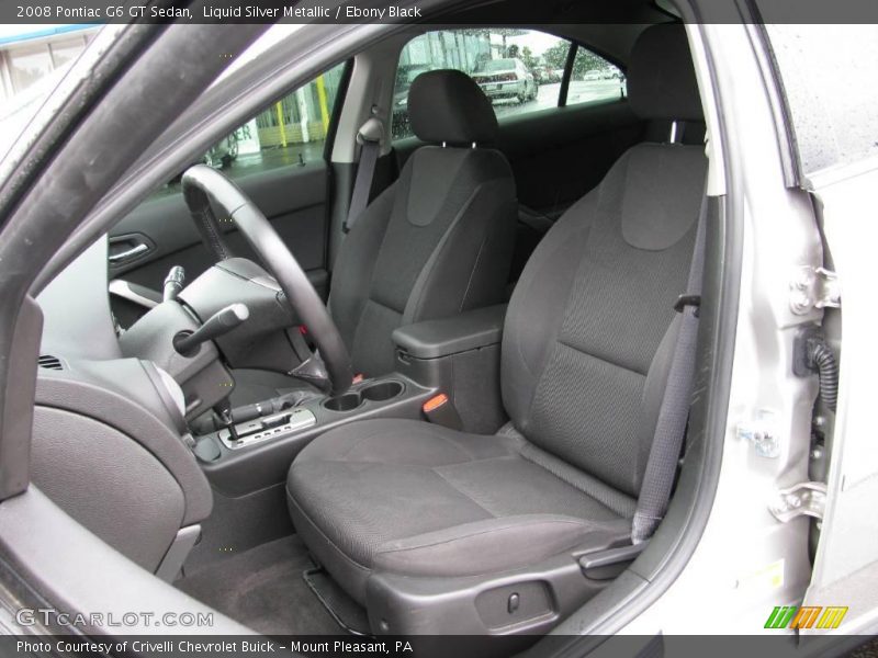 Liquid Silver Metallic / Ebony Black 2008 Pontiac G6 GT Sedan